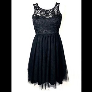NWT formal tulle cocktail lace dress M